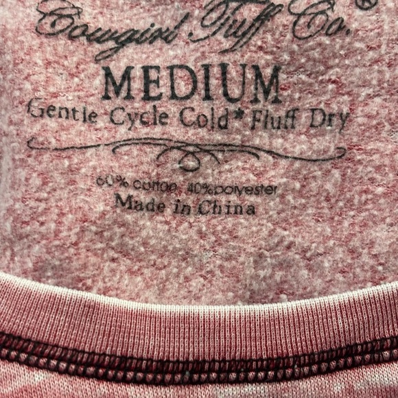 Cowgirl Tuff Co Y2K Pink Burnout Studded Angel Wings Western Sweatshirt - Picture 4 of 4